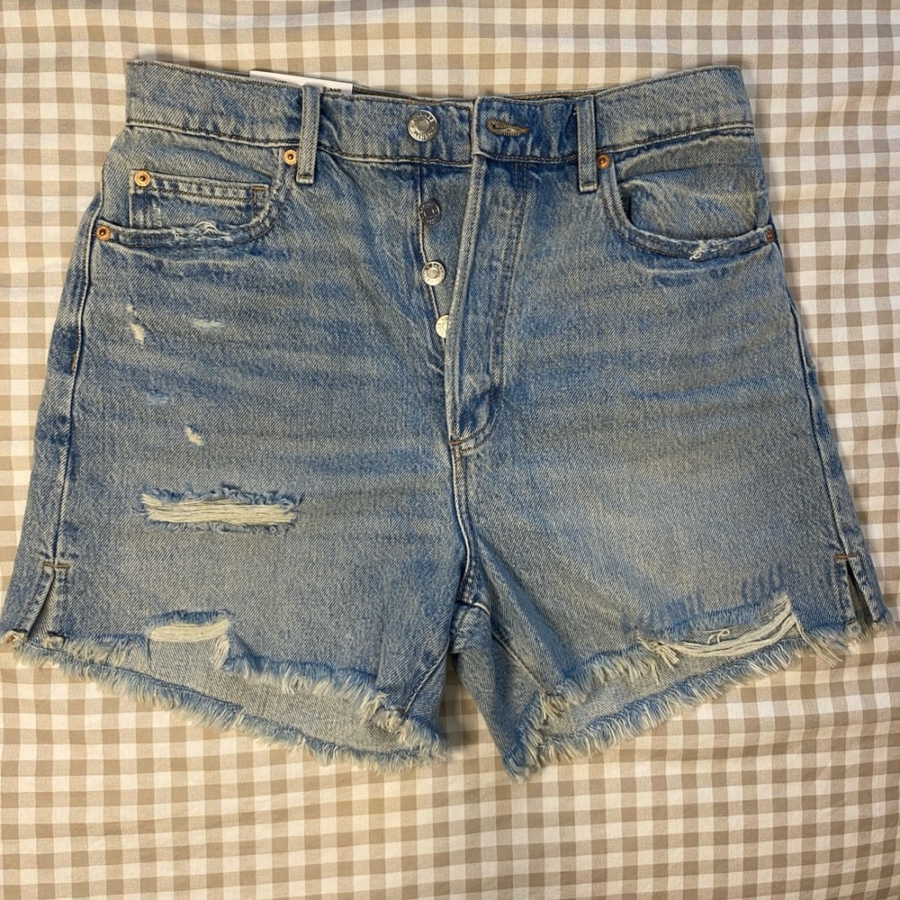 Garage Vintage High Waisted Cut-Off Denim Shorts
